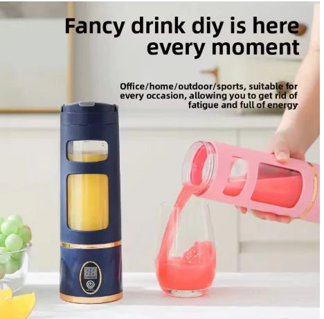 Portable Electric Blender Bottle (LED Display, USB Rechargeable) – Personal Smoothie &amp; Shake Maker